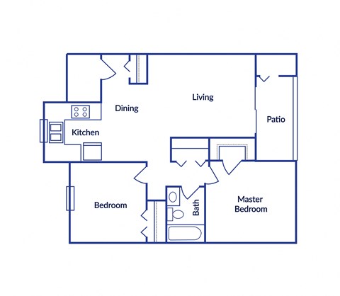 B1 2D Floorplan at Stanford Village in Norcross, GA